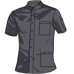 Patron ropa, Fashion sewing pattern, molde confeccion, patronesymoldes.com Camisa cocinero 9213 UNIFORMES Camisas
